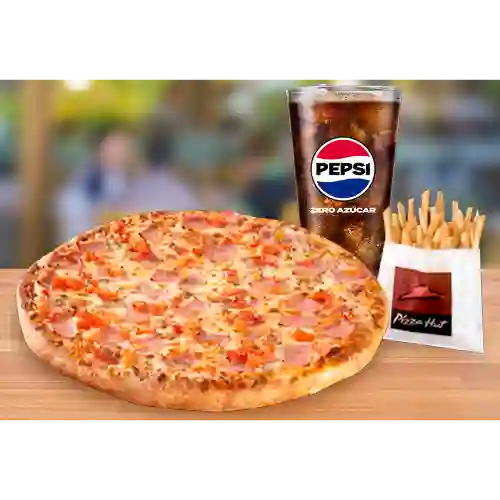 Pizza Italiana Individual + Papas Medianas + Bebida 350 ml