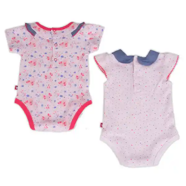 Set 2 pzas Body Bebe Niña Multicolor Pillin 1 M