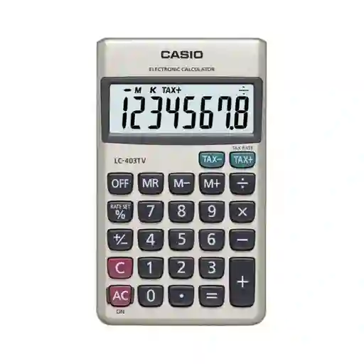 Casio Calculadora de Bolsillo de 8 Dígitos LC-403TV