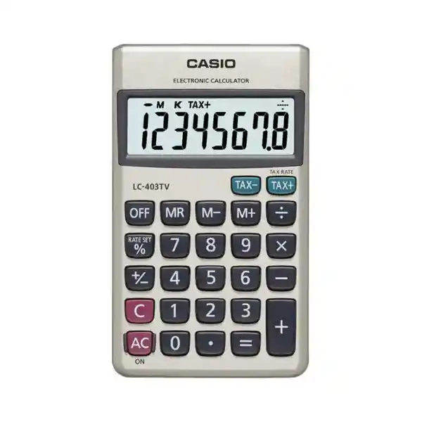 Casio Calculadora de Bolsillo de 8 Dígitos LC-403TV