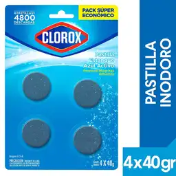 Clorox Pastilla Para Estanque de Inodoro Azul Activo