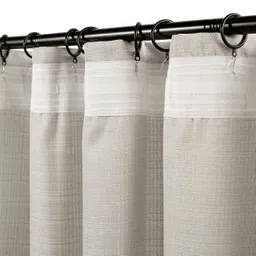 Set Cortina Texturada Con Presilla Gris 140 x 240 cm Casaideas