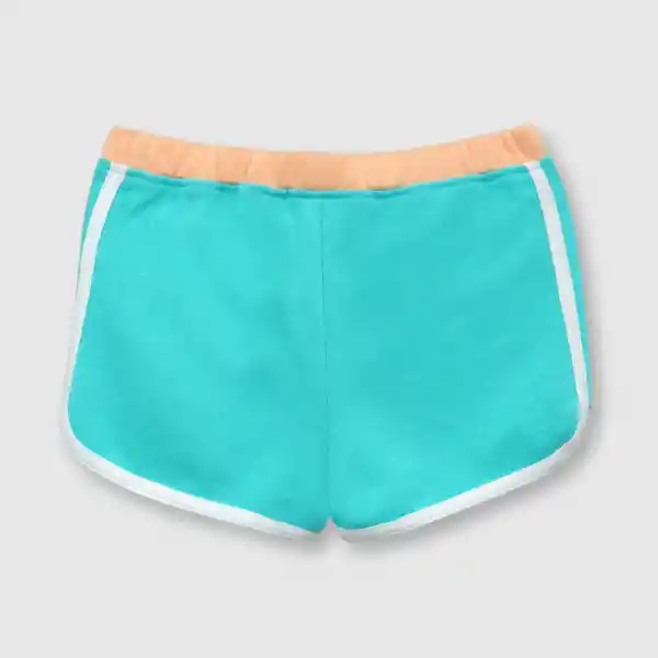 Short Bloque de Bebé Niña Turquesa Talla 24M Colloky