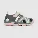 Sandalias Cintas Cruzadas De Niña Gris Talla 30