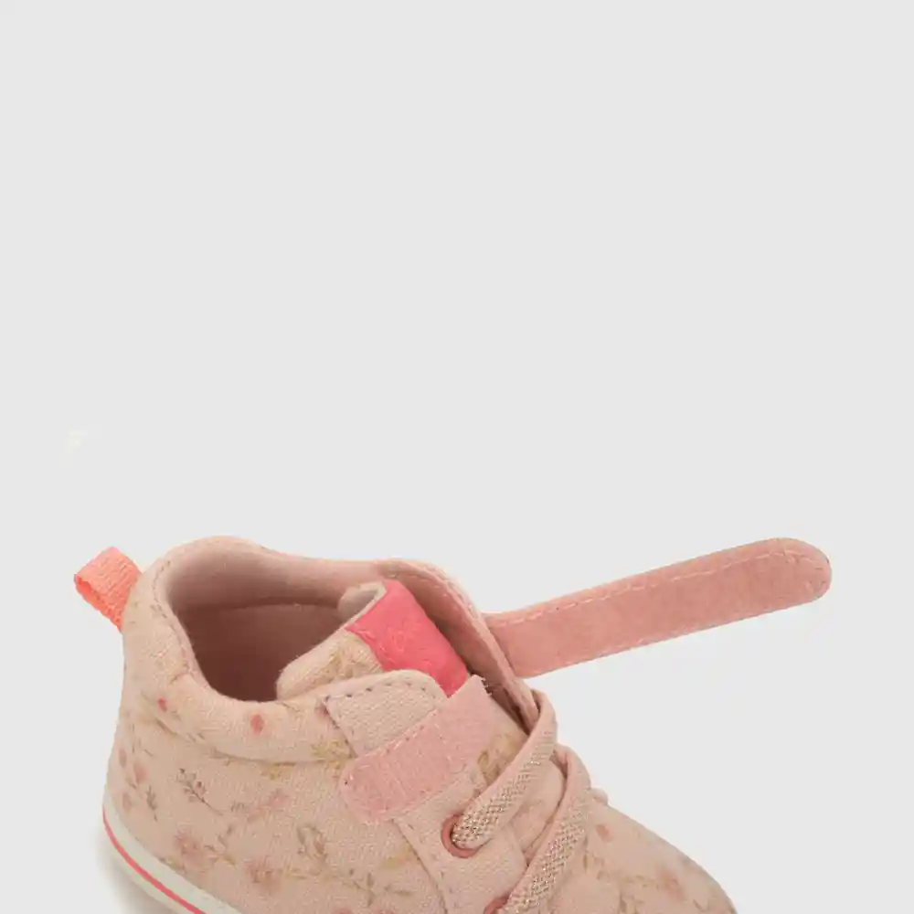Zapatillas Floral De Niña Rosado Talla 15