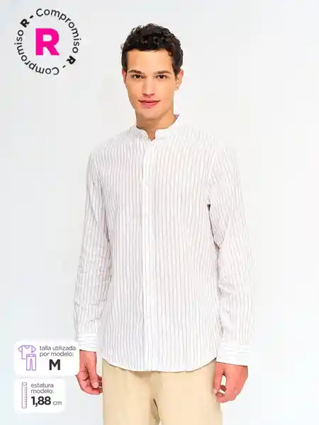 Marquis Camisa Manga Larga Lin Ecuador Café L SS25
