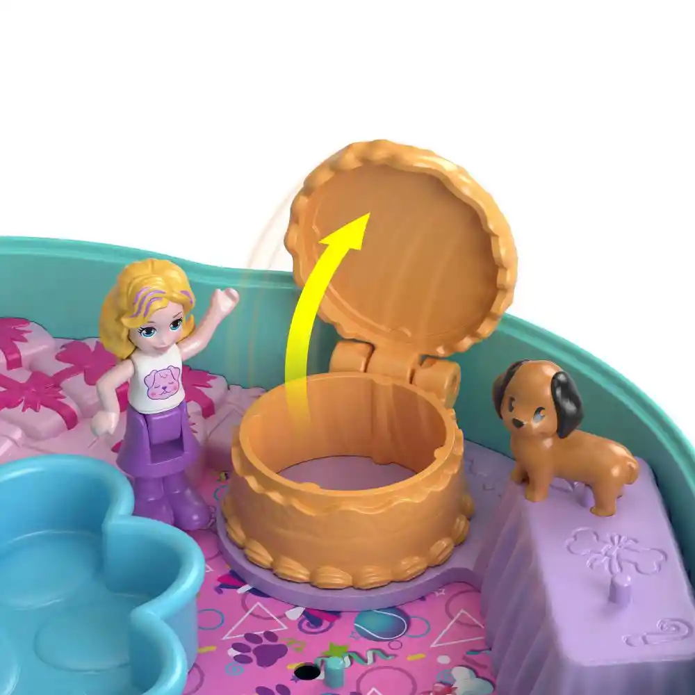 Polly Pocket Juego Compacto Fiesta de Cumpleaños Perrito HKV30