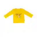 Polera Manga Larga Bebe Niño Amarillo Pillin 4 a