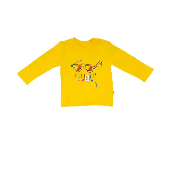 Polera Manga Larga Bebe Niño Amarillo Pillin 4 a