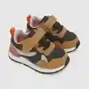 Zapatillas Velcro Elástico Jogging Niño Café Talla 23 Colloky