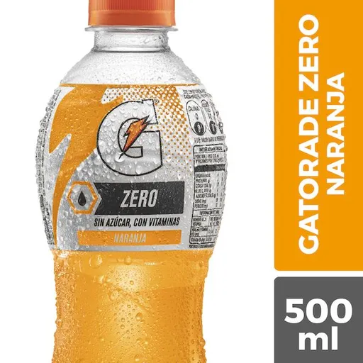 Gatorade Bebida Hidratante Zero Sabor Naranja 