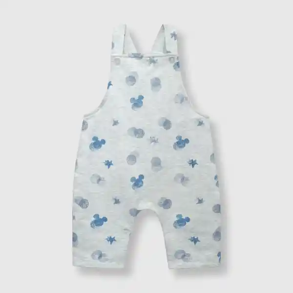 Jardinera Mickey de Bebé Niño Gris Melange Talla 9/12M Colloky