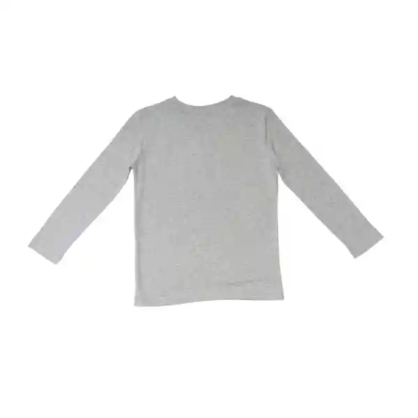 Polera Manga Larga Niño Gris Claro Pillin 12