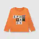 Polera Space de Bebé Niño Orange/Naranjo Talla 24M Colloky