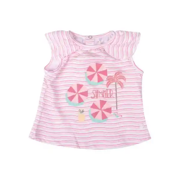 Polera Bebe Niña Blanco Pillin 12 M