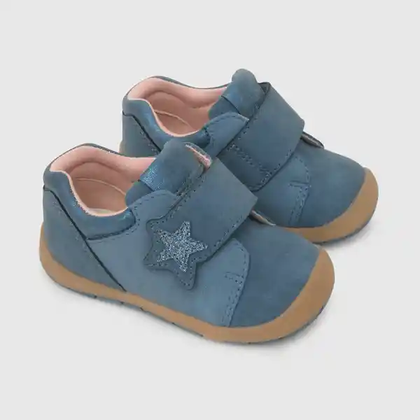 Botines Para Niña de Denim Niña Con Estrella Azul Talla 20 Colloky