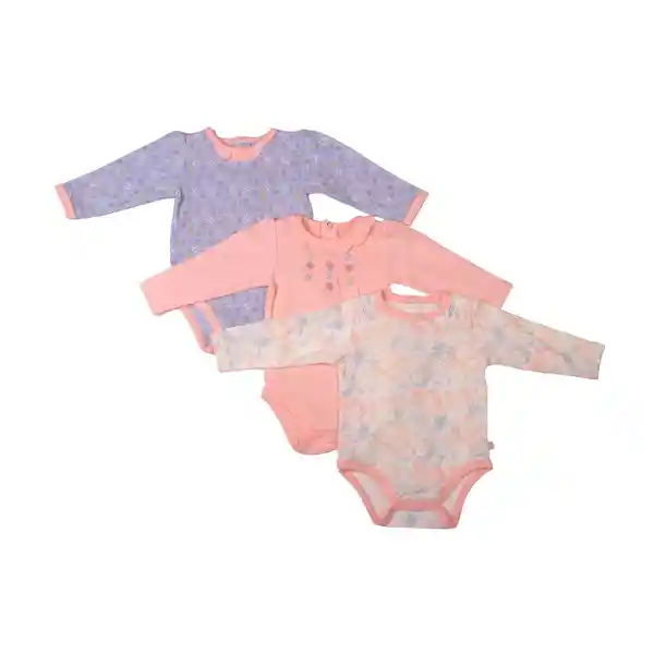 Set 3 Pzas Body Niña Multicolor Pillin 3 M