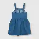 Vestido Con Botones De Niña Azul Talla 8a