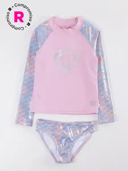 Harvest Set Traje de Baño uv Sirena Rosa 10 V26