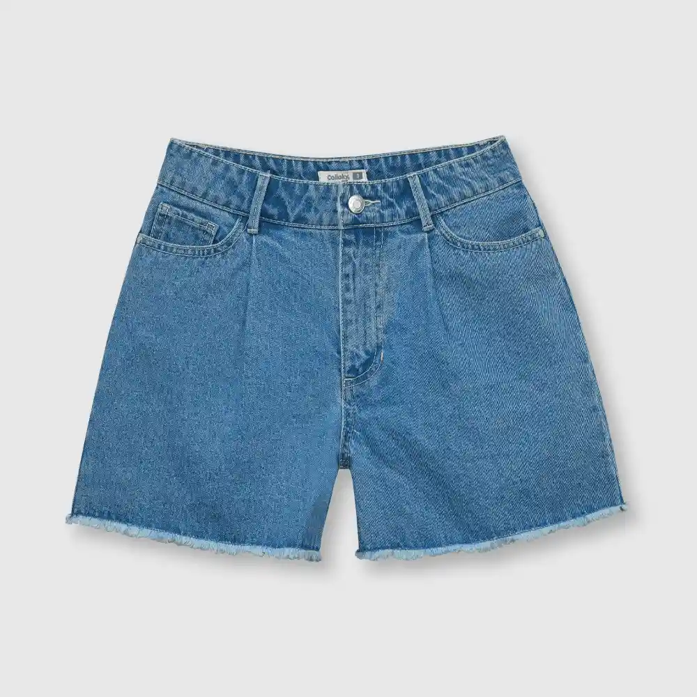 Short Ancho De Niña Azul Talla 3a