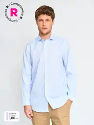 Marquis Camisa Manga Larga Batext Celeste 17.5 SS25