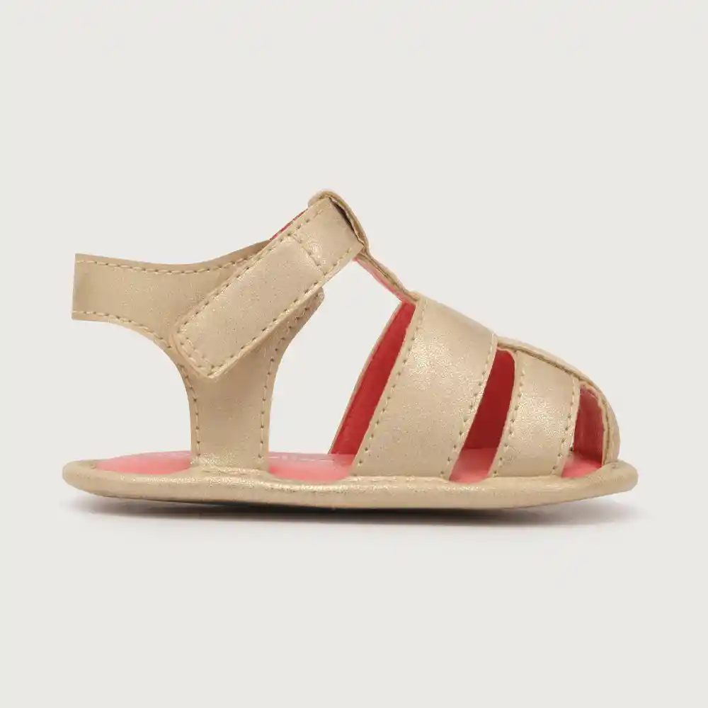 Sandalias Textil Para Bebé Niño Dorada Talla 17