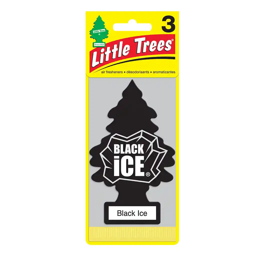 Little Trees Aromatizantes Black Ice 3 Piezas