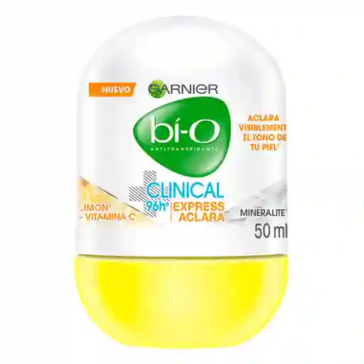 Garnier-Bi-O Desodorante Clinical 96H Limón + Vitamina C Roll-On