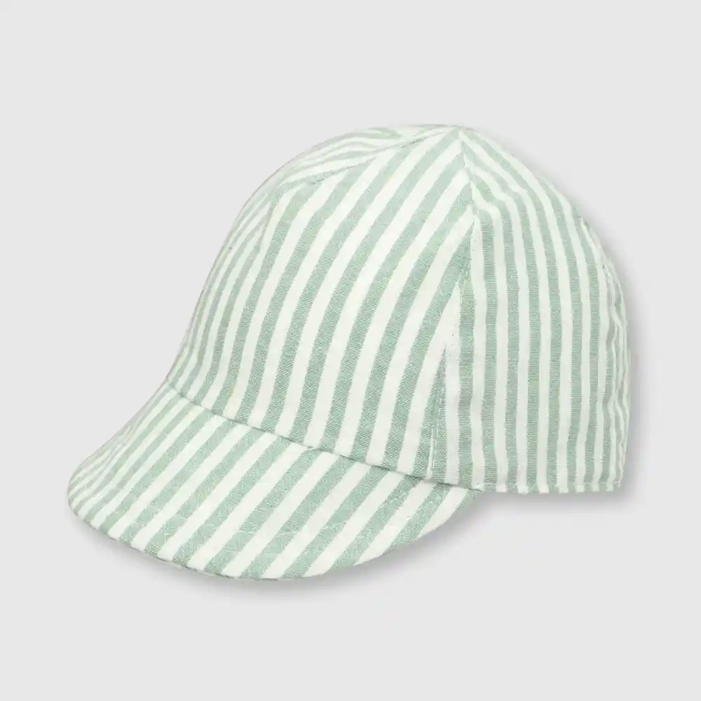 Jockey Listado De Bebé Niño Verde Talla 0/3m