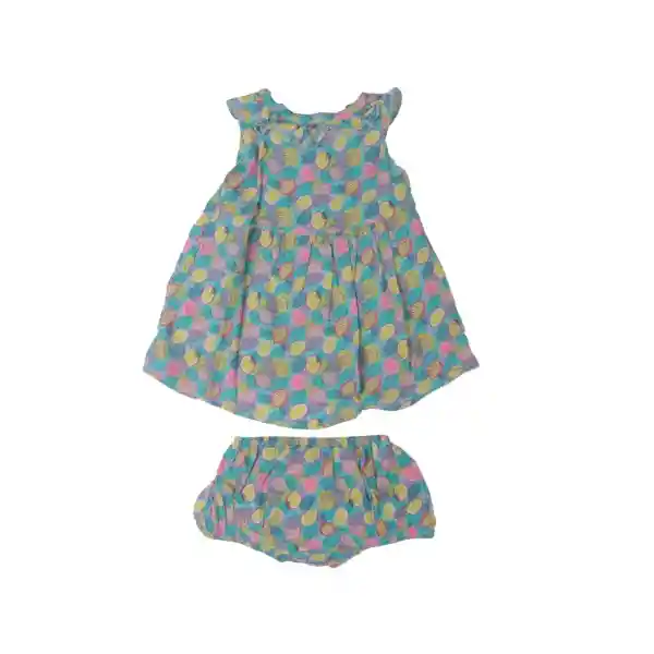 Vestido Bebe Niña Turquesa Pillin 6 M