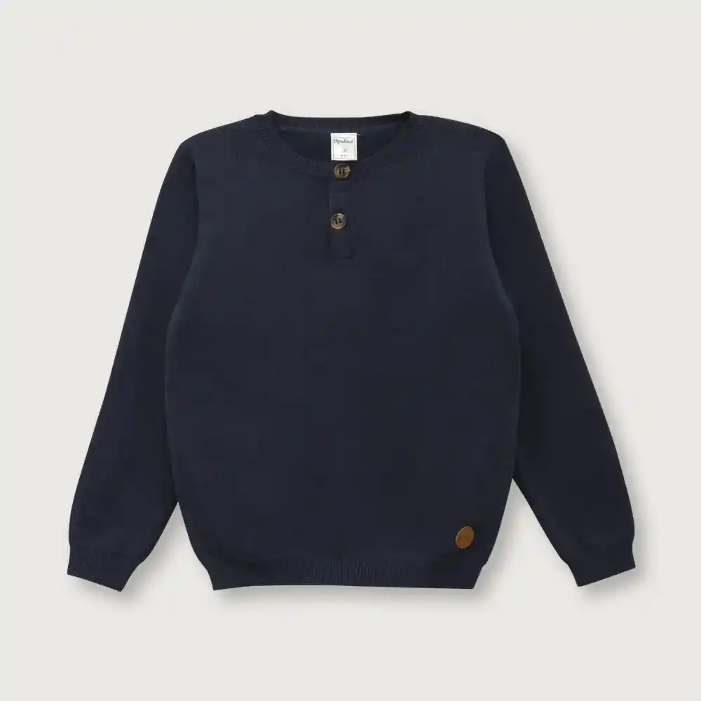Sweater de Niño Esencial Navy Talla 3A Opaline