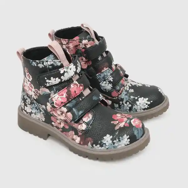 Botines Para Niña Print Negro Talla 29 Colloky