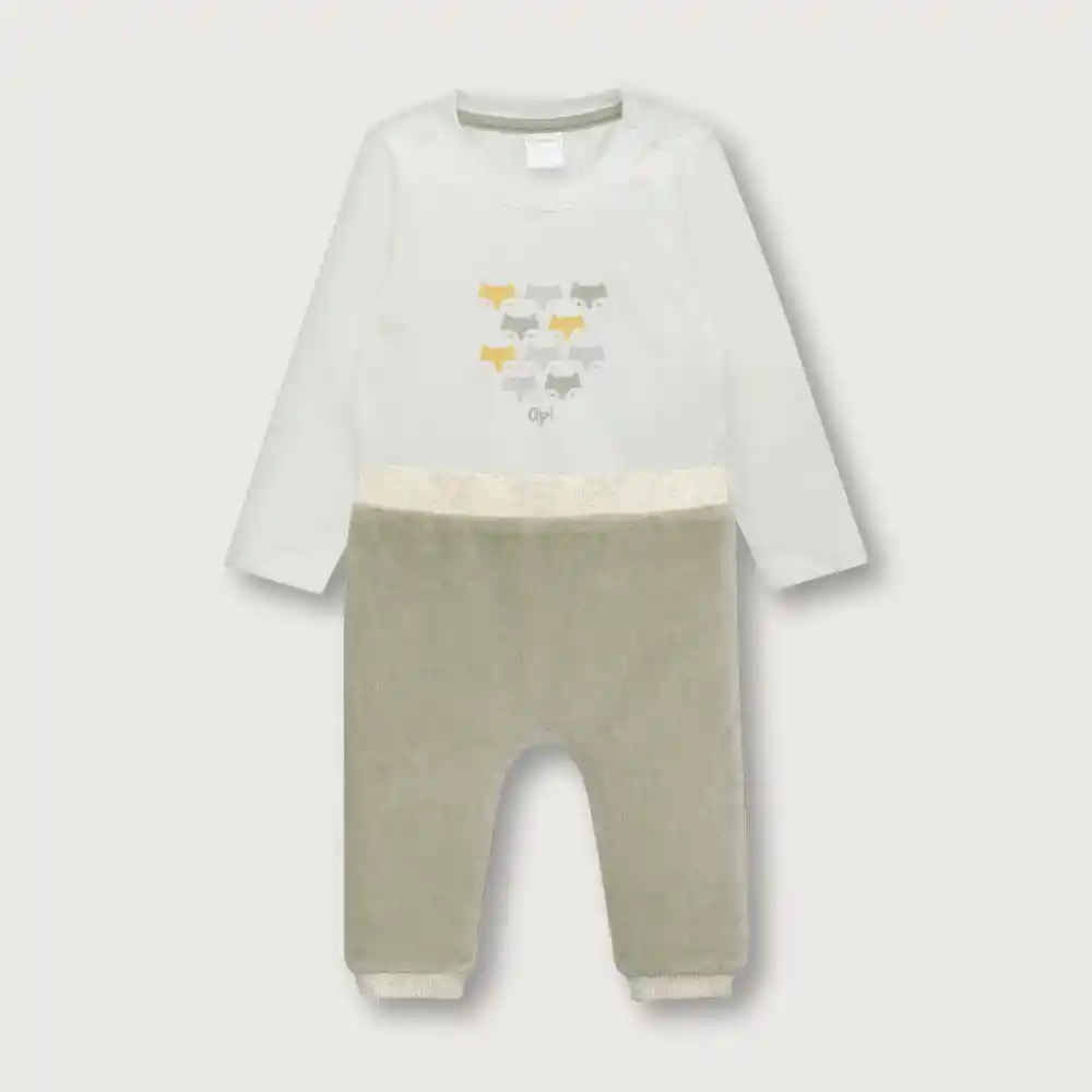 Conjunto Plush Bebé Niño Verde Talla 6m