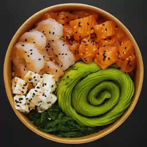 Gohan salmón y camarón  kiyotaka