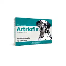 Artriofin Carprofeno Antinflamatorio Uso Veterinario (88 mg)