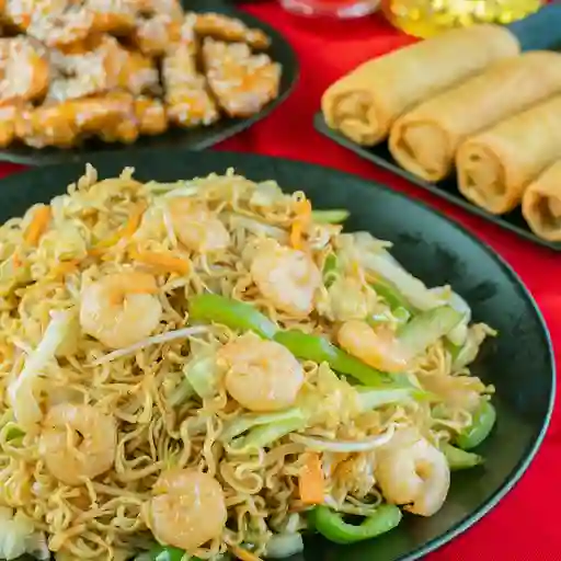 Tallarines con Camarón