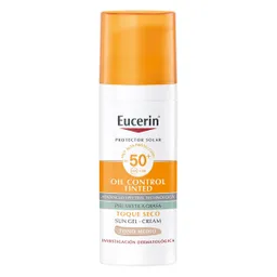 Eucerin Protector Solar Oil Control Tinted Toque Seco FPS 50+