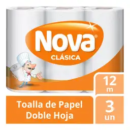 Nova Toalla de Papel Clásica para Cocina Doble Hoja