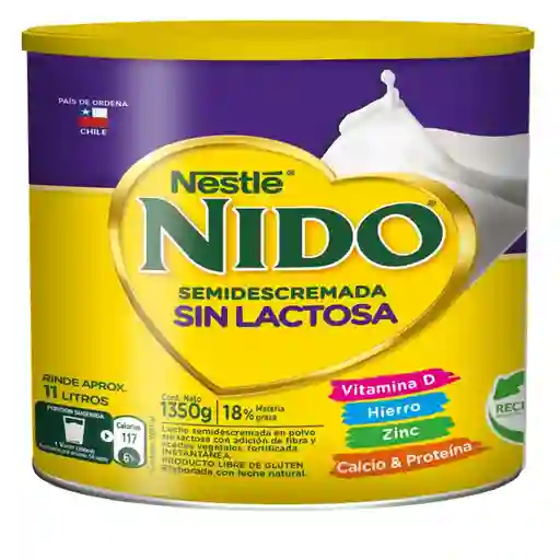 Nestlé Leche Nido Semidescremada Sin lactosa