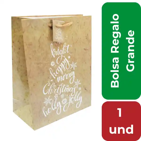 Bolsa Regalo Navidad Grande 36 x 26 x 12.7 cm