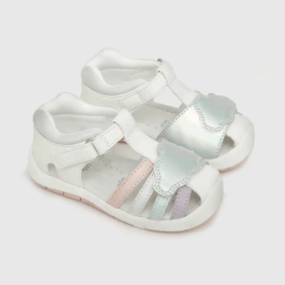 Sandalias Para Niña Blanco Talla 19