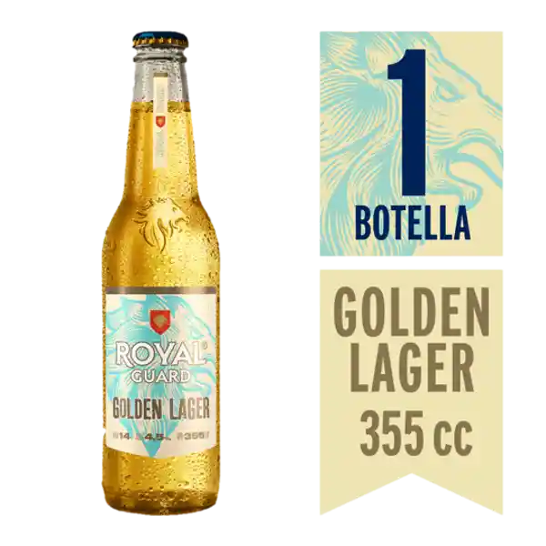 Cerveza Royal Guard Golden Lager botella