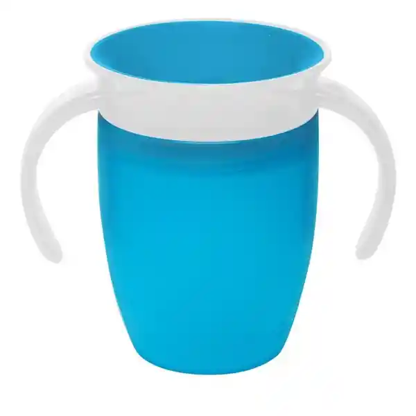 Vaso Antiderrame 360 Con Asas Munchkin - Azul 207 mL