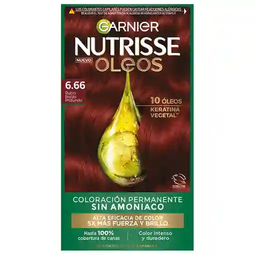 Nutrisse Coloración Permanente Oleo Rubio Rojizo Profundo 6.66