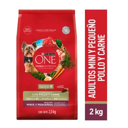 One Purina Alimento Perro Adulto Mini-Pequeños Carne y Pollo