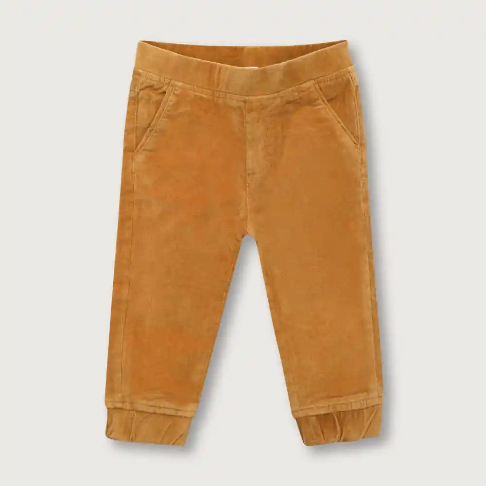 Pantalón Jogger Cotelé De Niño Terracota Talla 4a