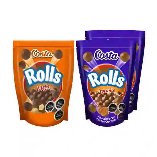 Combo Rolls Bolitas Chocolate Con Maní + Rolls Chocolate