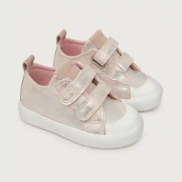 Zapatillas Urbana Básica Doble Velcro Niña Rosado T.21 Opaline