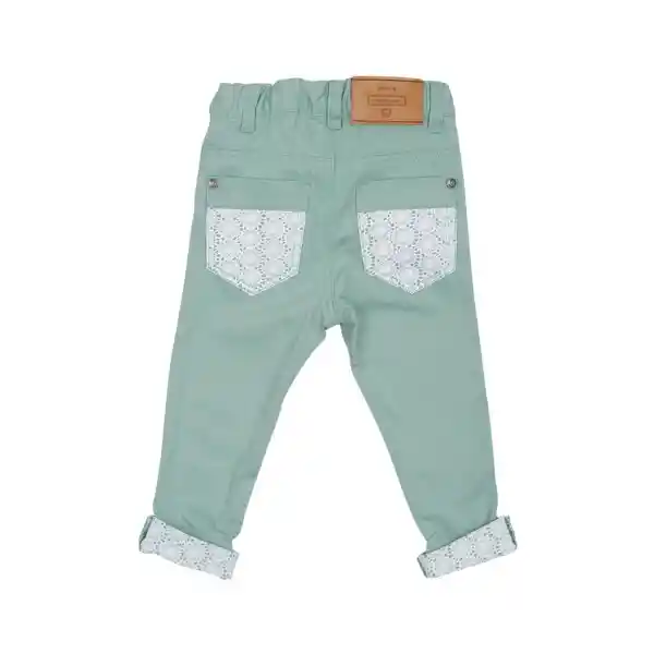 Pantalón Bebe Niña Verde Pillin 3 M