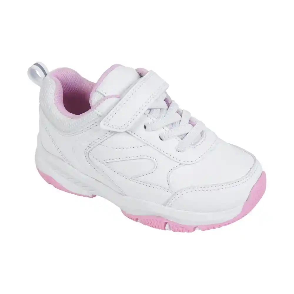 Zapatillas Deportiva Escolar Senior Blanca Rosa T. 36